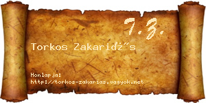 Torkos Zakariás névjegykártya